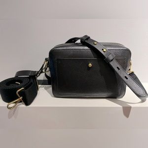 Madewell The Transport Camera Bag (black leather convertible crossbody) NEW